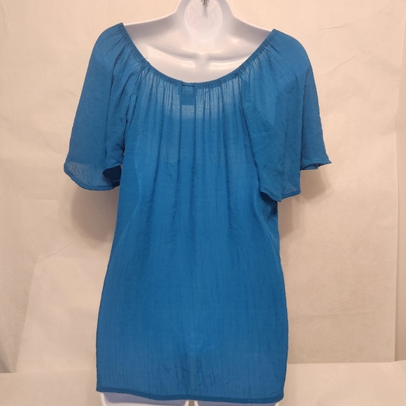 Women's Teal Blouse - Picture 4 of 8